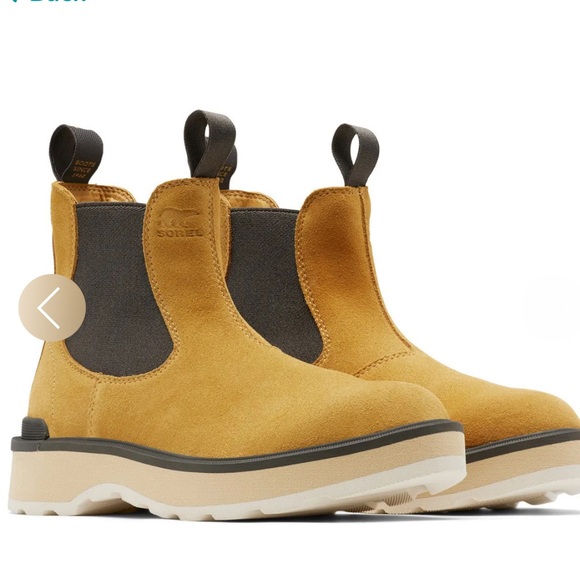 Sorel Shoes - Sorel hi line Chelsea  waterproof boots geo yellow size women’s 10 NWT